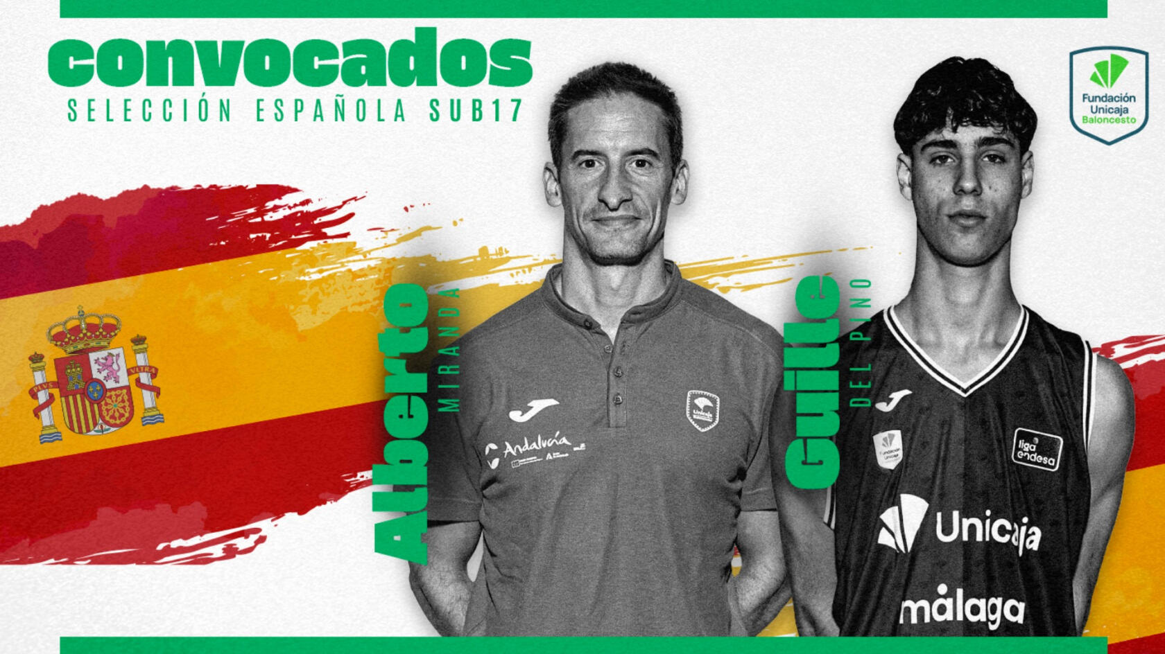 Guille del Pino y Alberto Miranda, con la Selección Española Sub-17