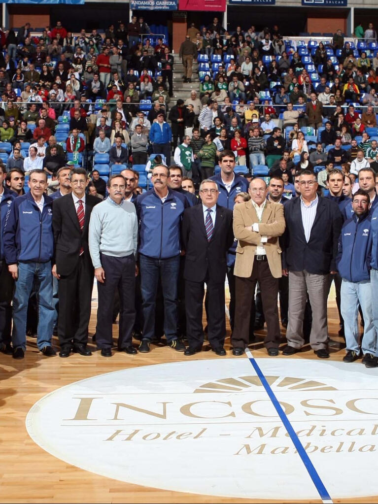 La cantera y los homenajeados juntos