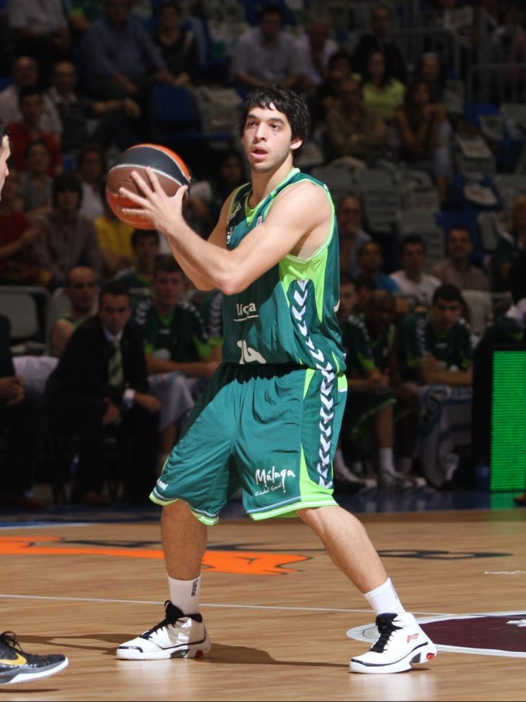 Pepe Pozas en el partdo de su debut con el equipo ACB