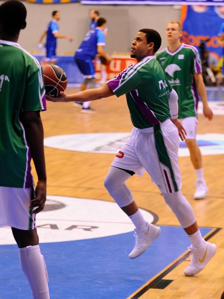 McCallum, durante el calientamiento