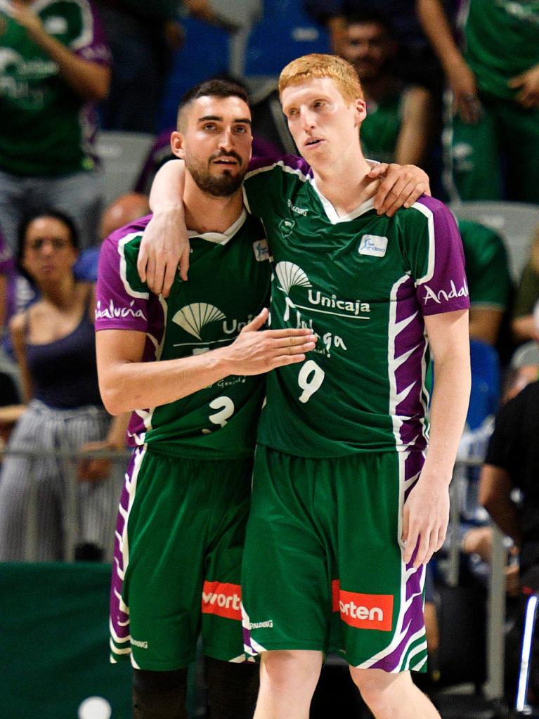 Alberto Díaz y Jaime Fernández, tras el partido