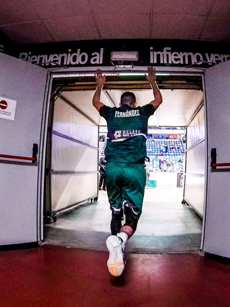 Jaime Fernández entrando a la pista