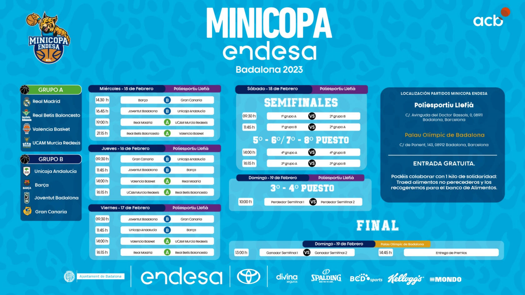The schedule of the Minicopa Endesa has been raffled