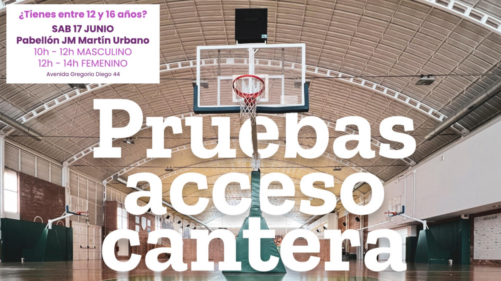 ¡Ven a nuestras pruebas de Cantera!