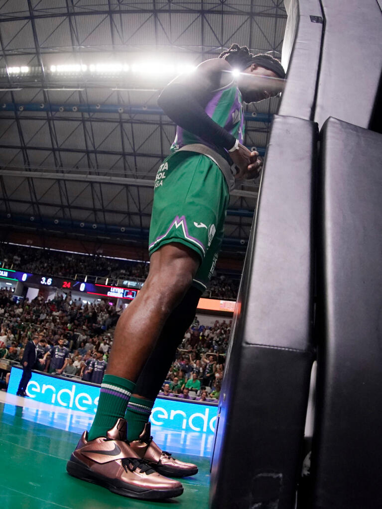 Kendrick Perry durante su rito antes de cada partido