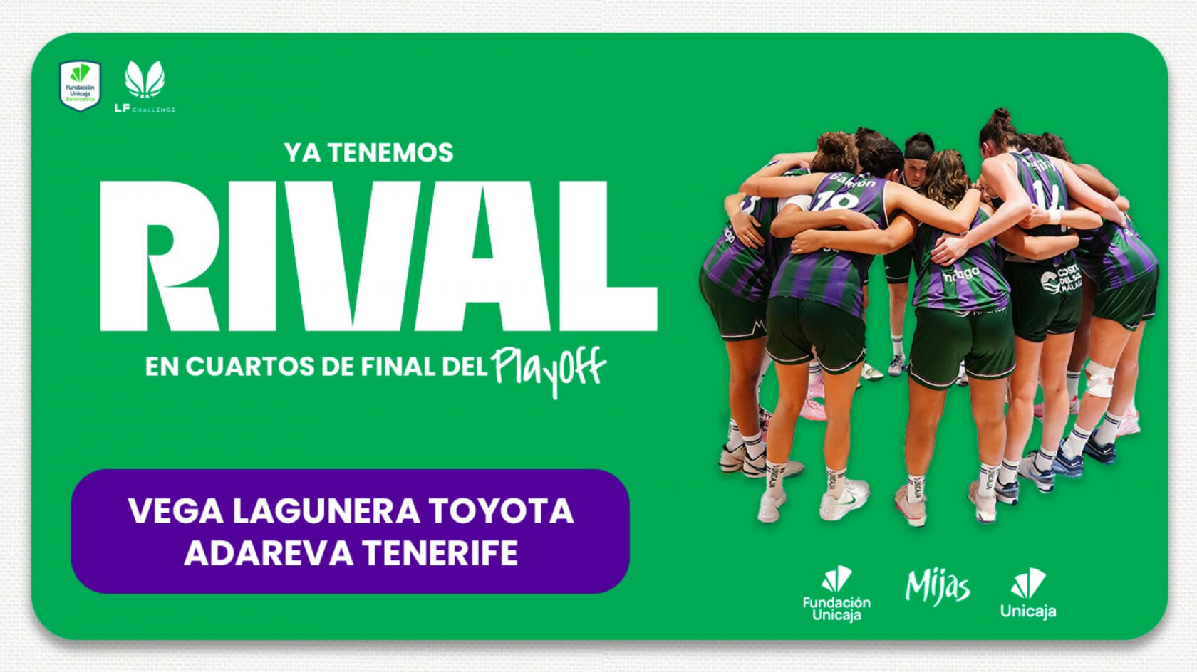 El Vega Lagunera Toyota Adareva, rival del Unicaja Mijas en los cuartos de final del Playoff