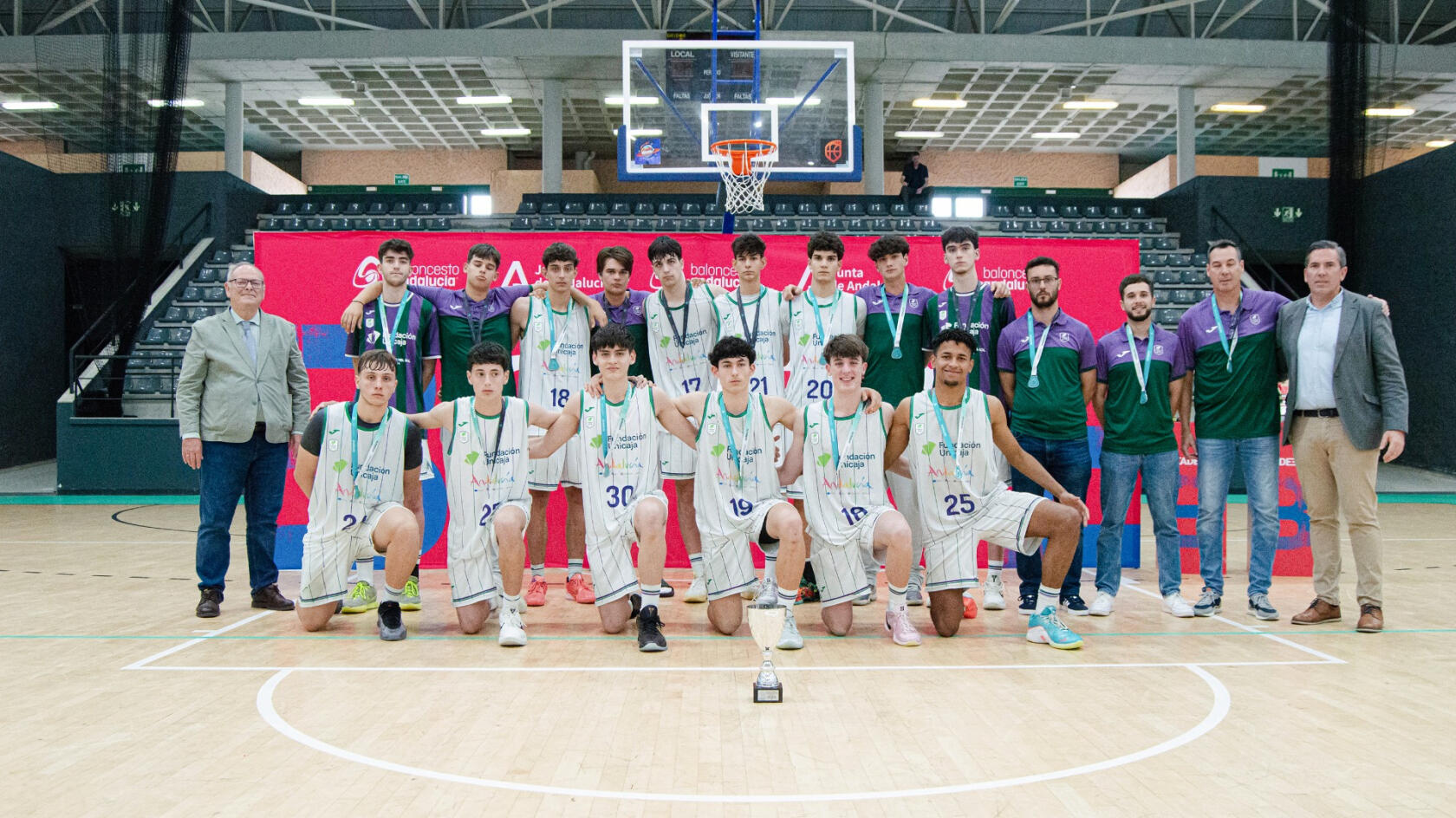The U16 men's team, runners-up at the 2025 CADEBA