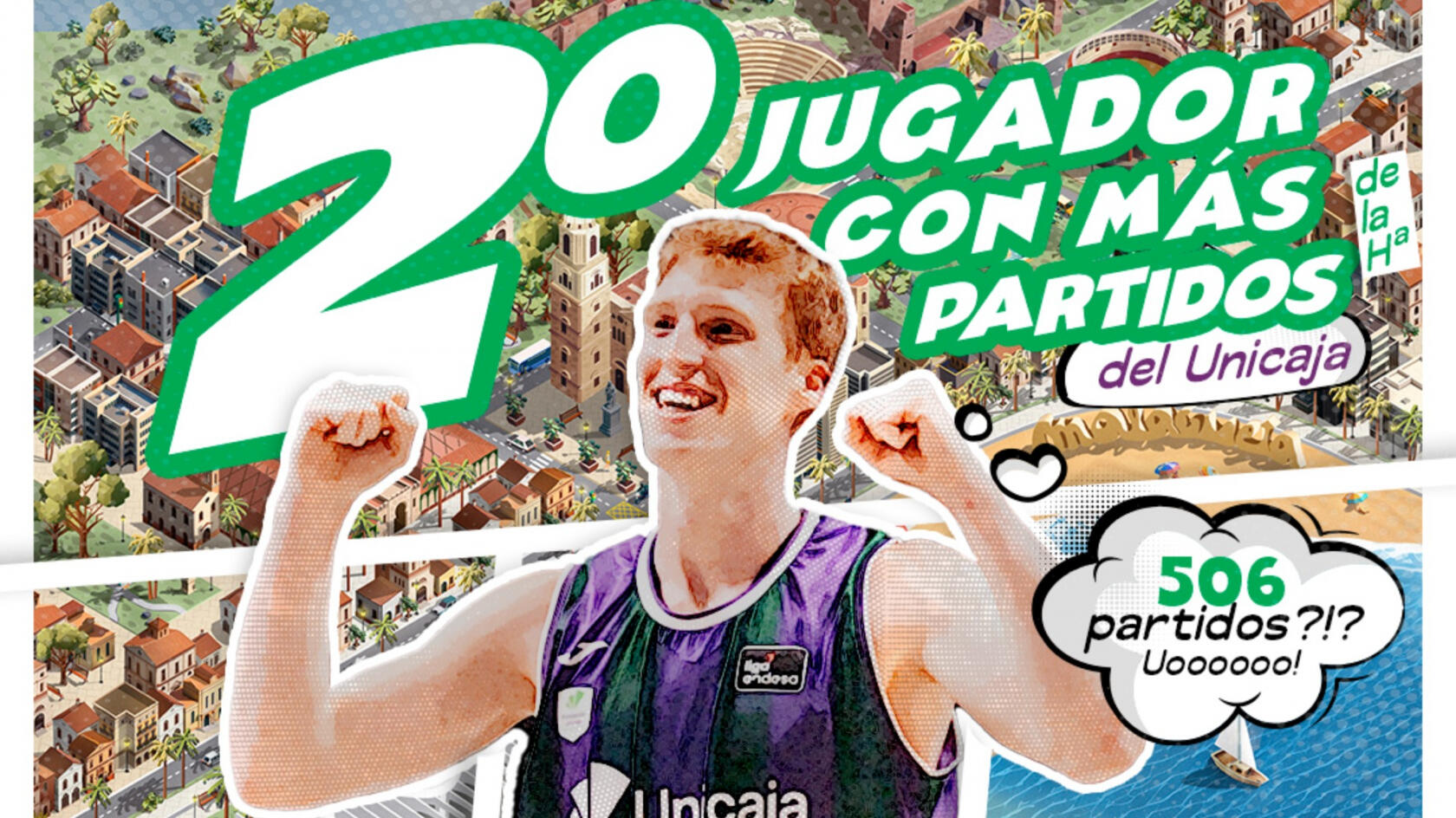 Alberto Díaz, segundo jugador con más partidos del Unicaja