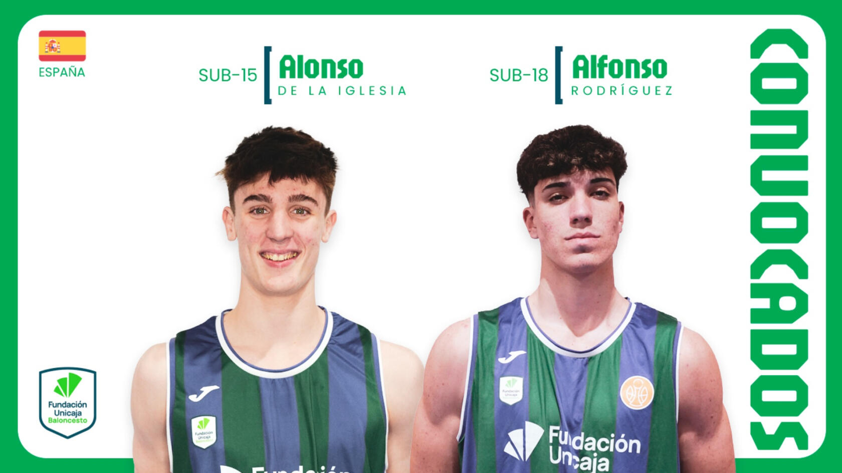 Alonso de la Iglesia and Alfonso Rodríguez, in the lower ranks of the Spanish National Team