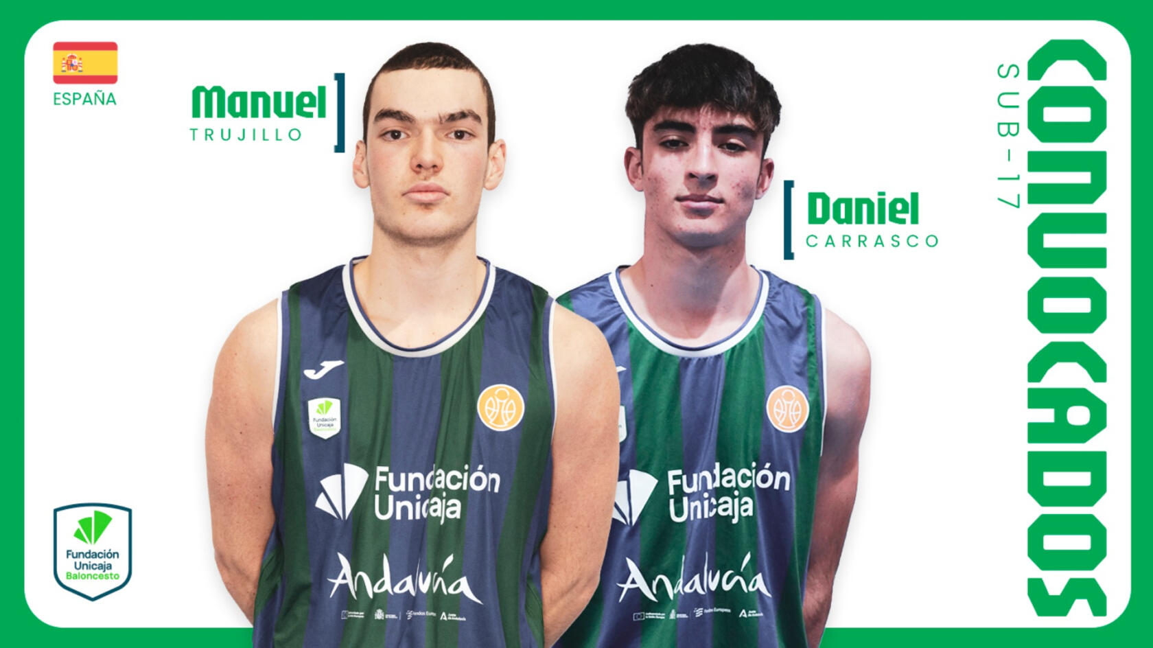 Manu Trujillo and Daniel Carrasco, called up by Spain U17