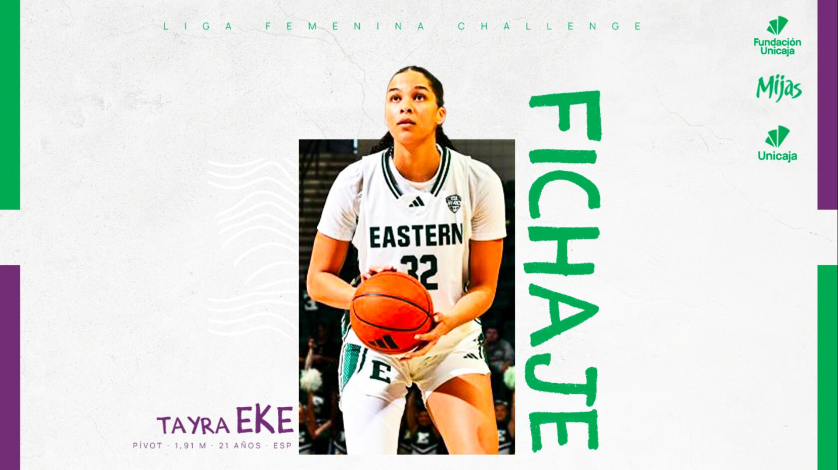 Tayra Eke, height and youth for Unicaja Mijas