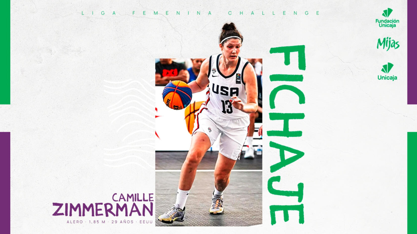 Camille Zimmerman, WNBA Experience to Complete Unicaja Mijas