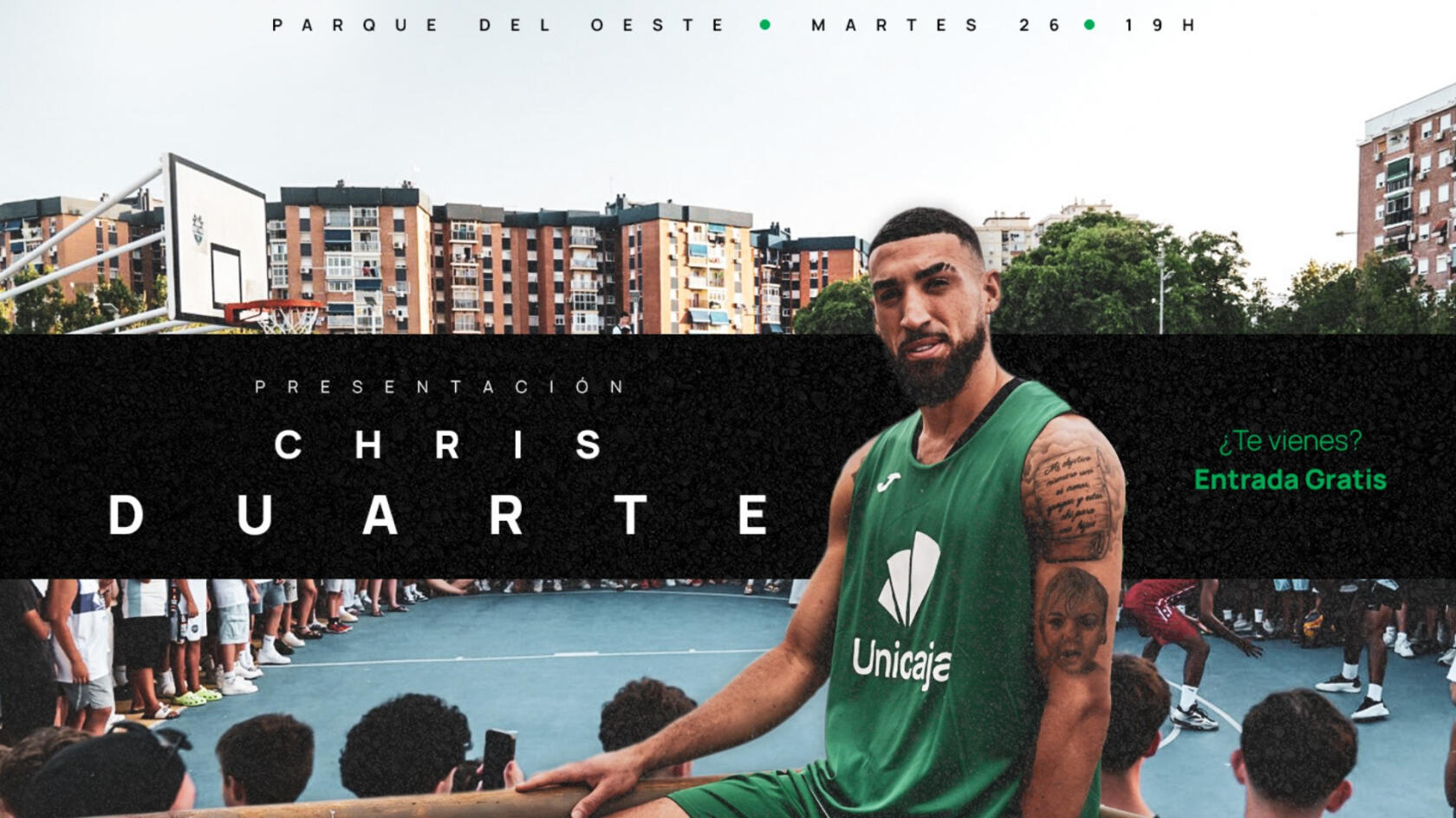 Come see Chris Duarte's presentation this Tuesday at Parque del Oeste!