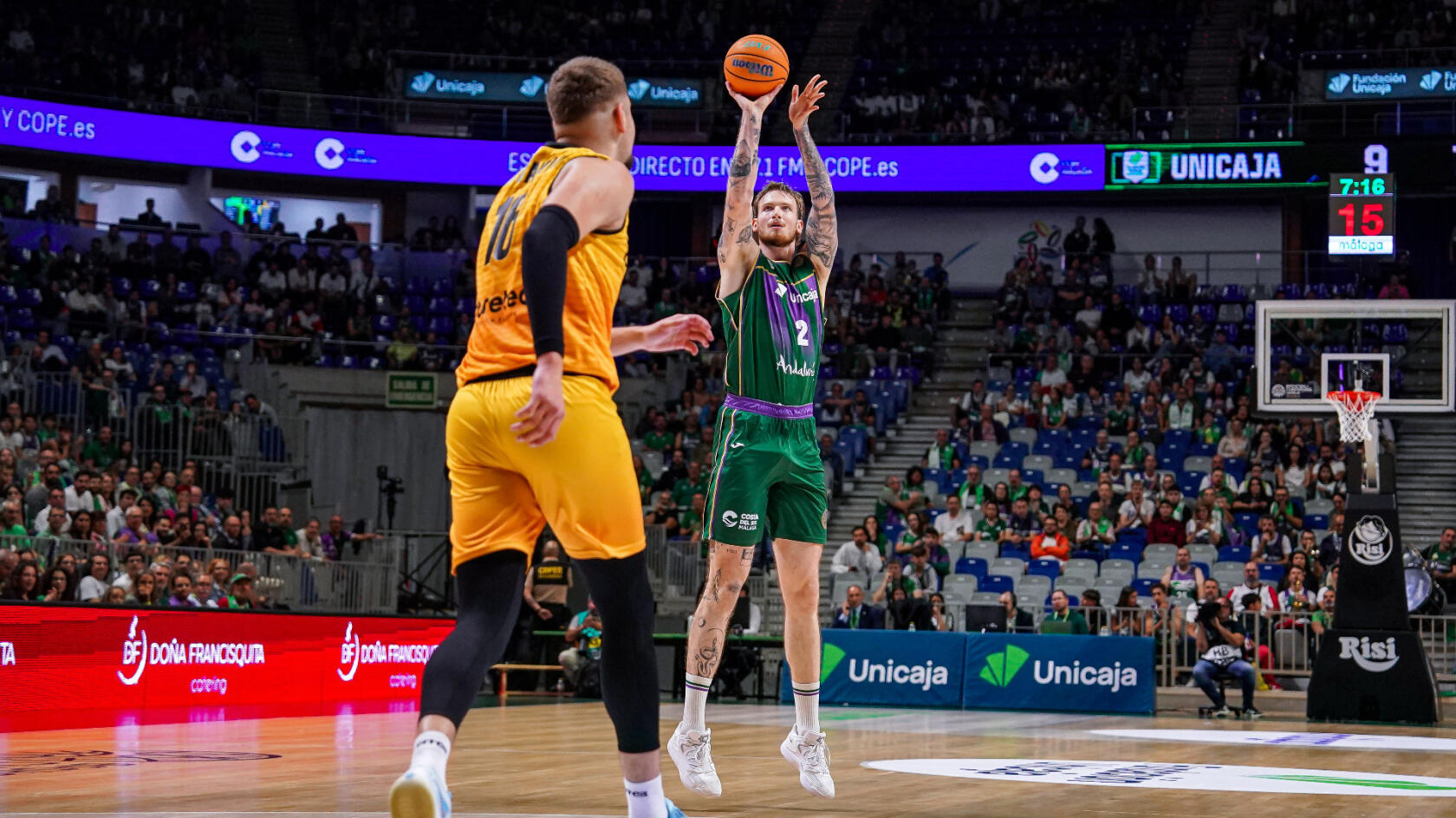 Unicaja takes a firm step in the BCL against Filou Oostende (102-80)