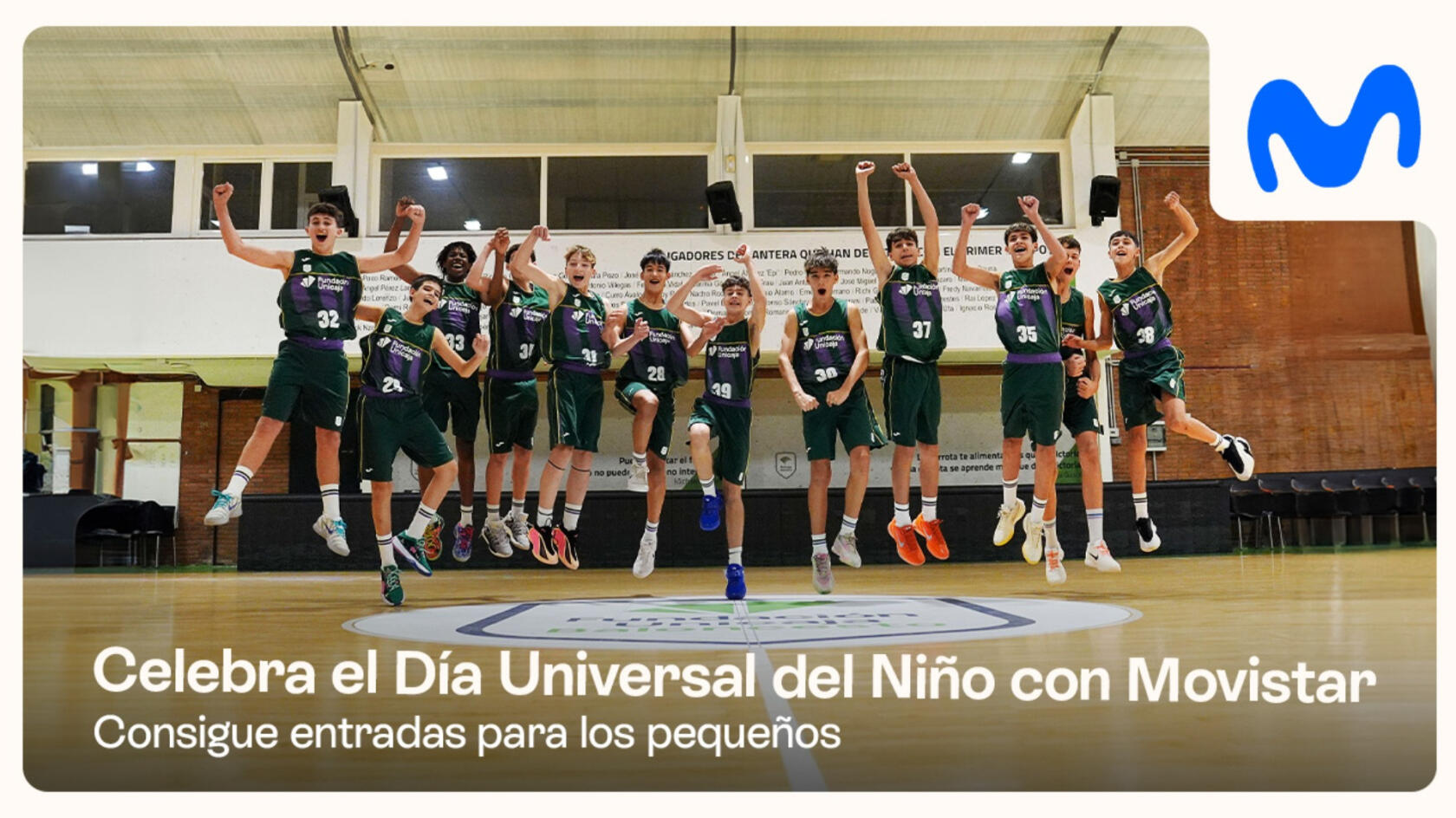 Movistar to invite children to a free game against Recoletas Salud San Pablo Burgos