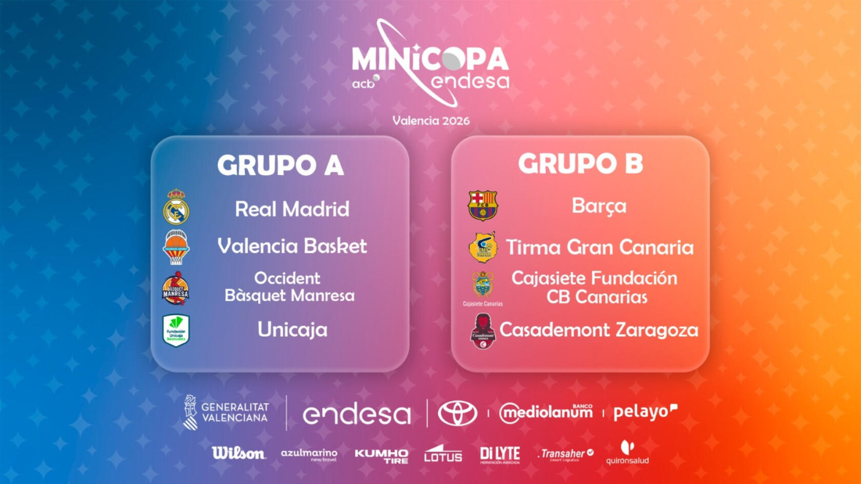 Unicaja's opponents for the Minicopa Endesa have been decided