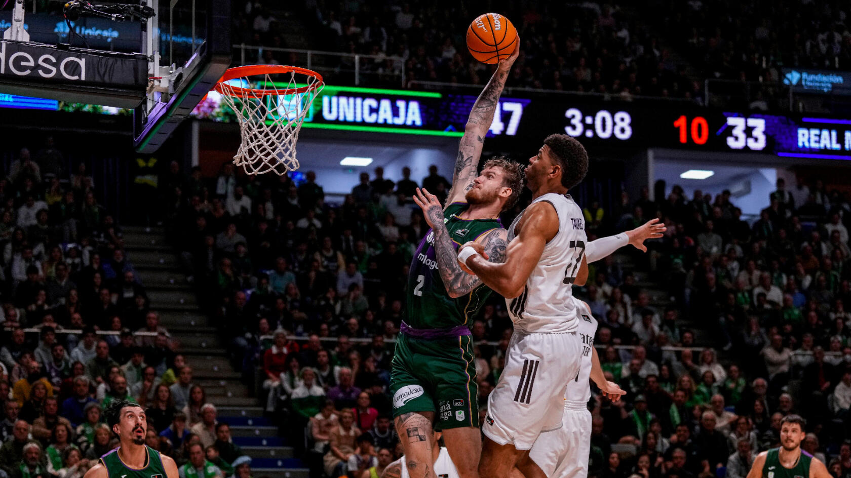 A valiant Unicaja succumbs to Real Madrid in the final moments (92-96)