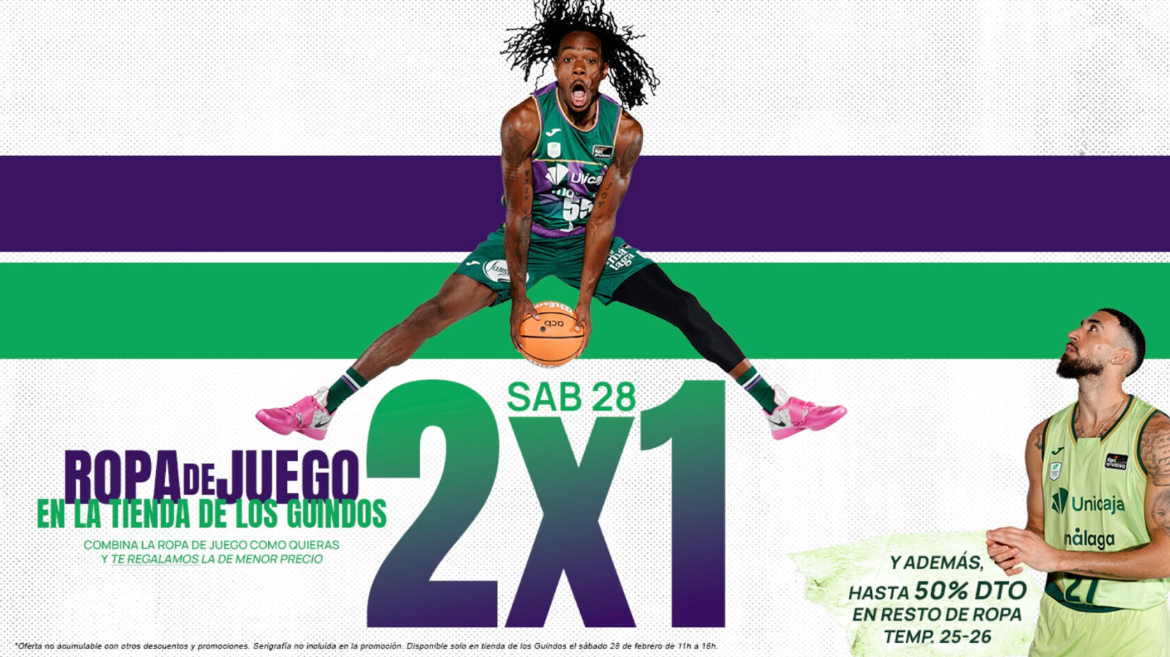 This Saturday, 2-for-1 on game apparel at the Los Guindos store