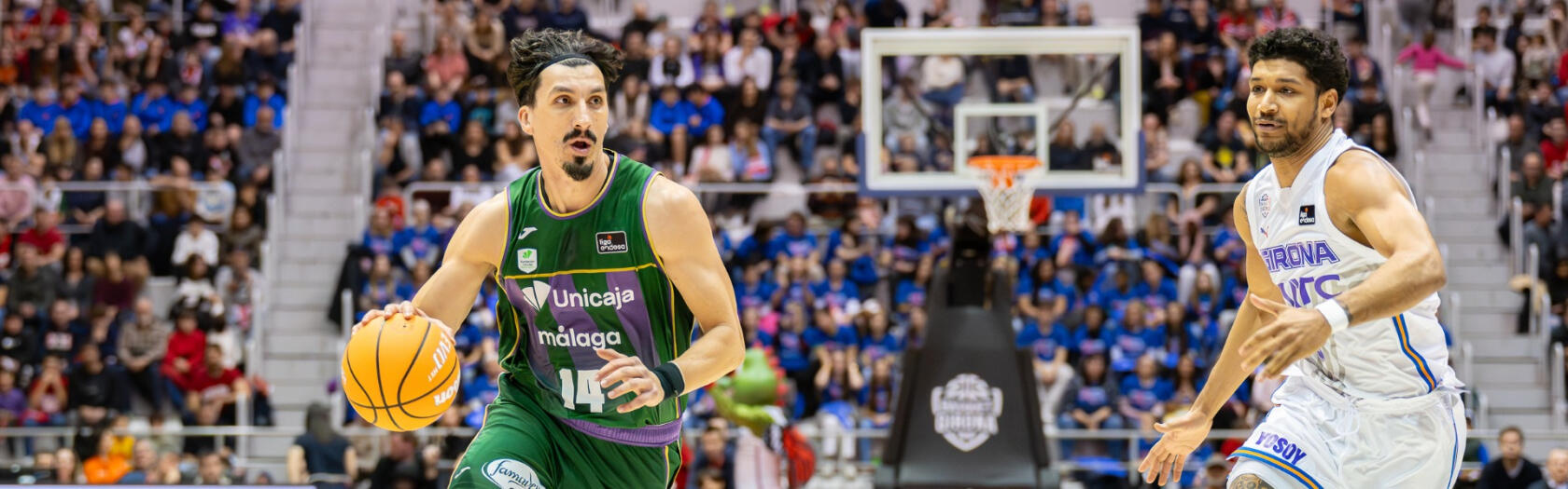 Nihad Djedovic realiza un contraataque ante el Bàsquet Girona.