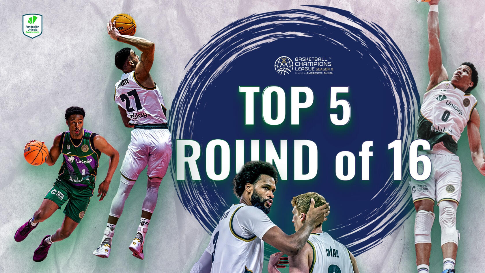 &iexcl;Disfruta de las cinco mejores jugadas del Unicaja en el Round of 16 de la BCL!