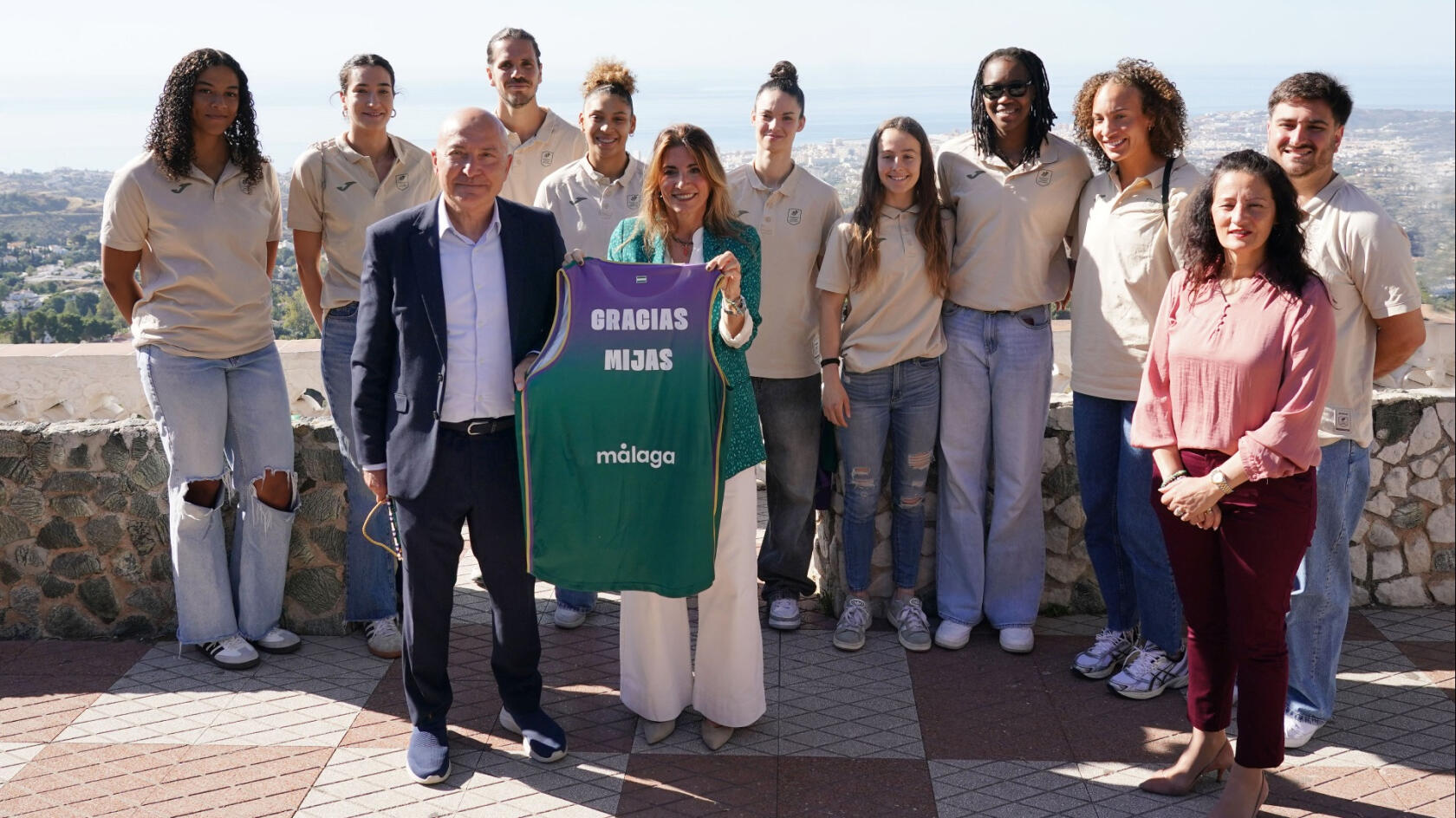Unicaja Mijas visits the Shrine of the Virgin of La Pe&ntilde;a in Mijas