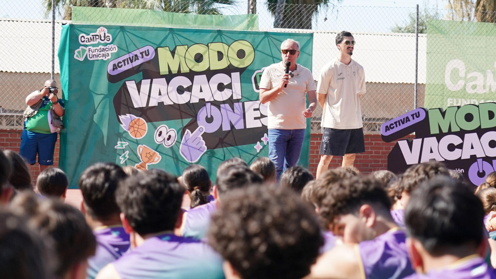 Txus Vidorreta y Nihad Djedovic visitan el Campus de Baloncesto Fundaci&oacute;n Unicaja